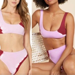 L*Space Lizzie Tie-Dye Bikini Top only